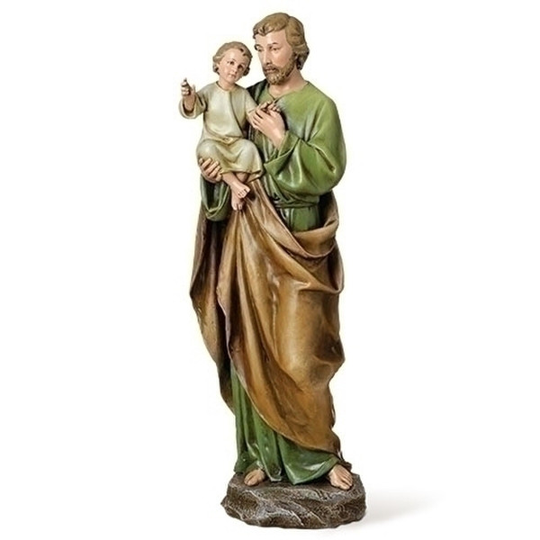 Saint Joseph Figure with Christ Child Statue